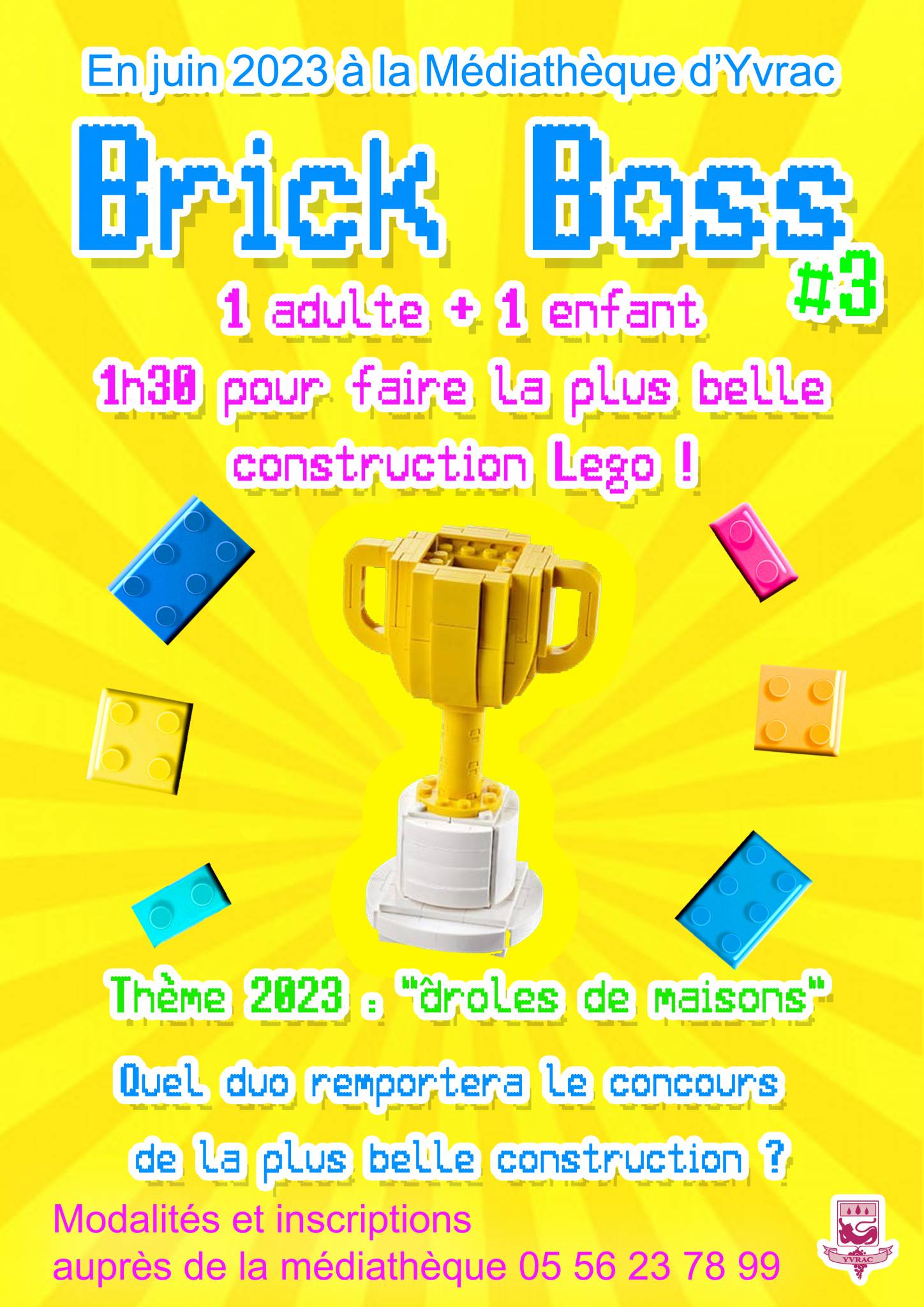 Concours Brick Boss à la médiathèque - Mairie d'Yvrac en Gironde